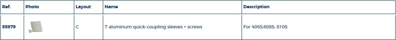 S-serie koppelstukken & schroeven 7 stuks