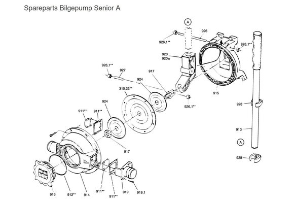 Reparatieset handlenspomp Senior en Electric