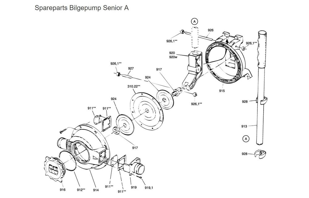 Membraan voor handlenspomp Senior