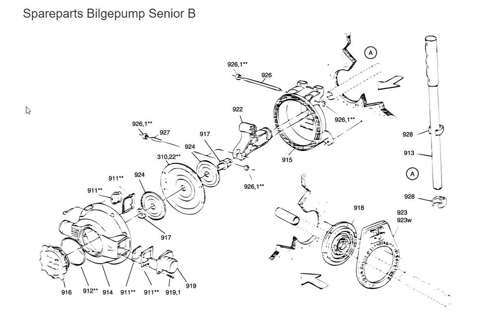 O-ring voor handlenspomp Senior