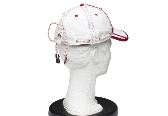 Zeildoek zeilcap met klem Sea Baseballcap rood