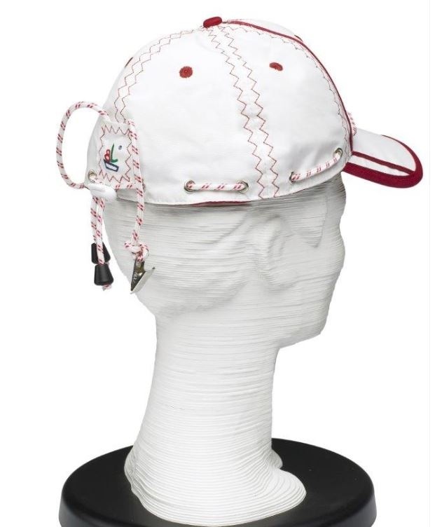 Zeildoek zeilcap met klem Sea Baseballcap rood