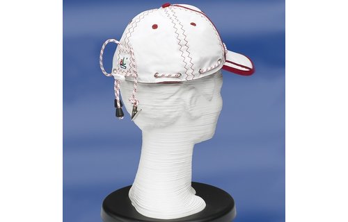 Zeildoek zeilcap met klem Sea Baseballcap rood