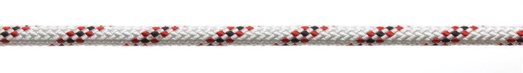 Marlowbraid 6 mm wit/rood