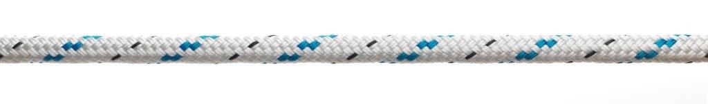 Doublebraid 16 mm wit/blauw