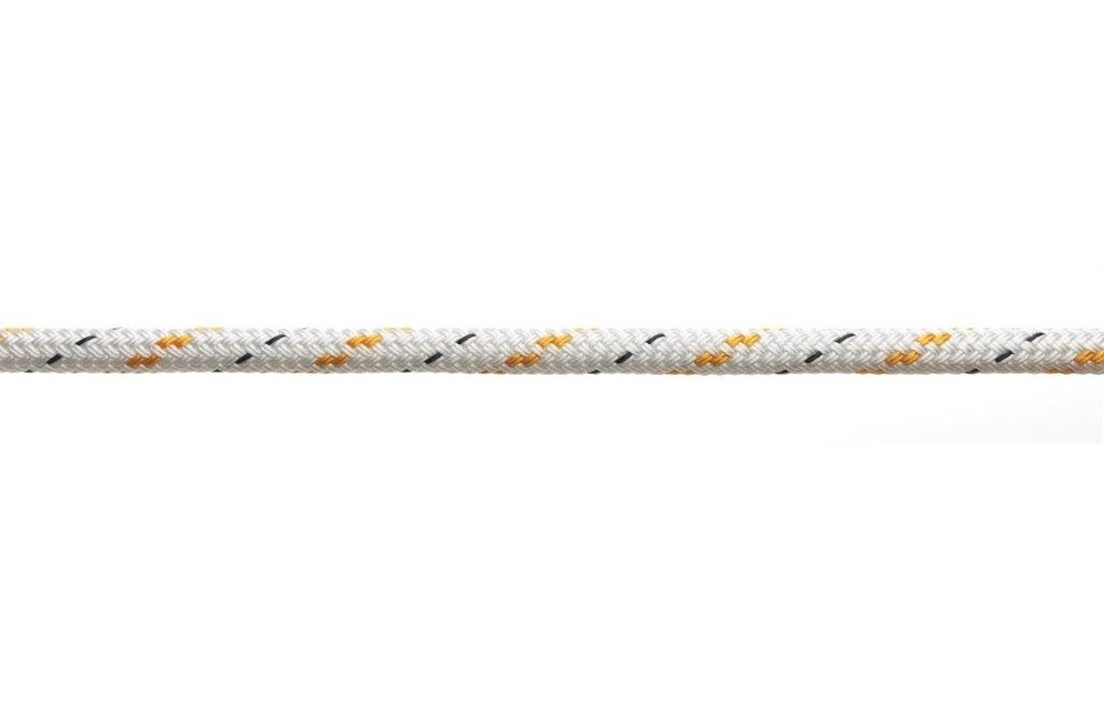 Doublebraid 6 mm wit/geel