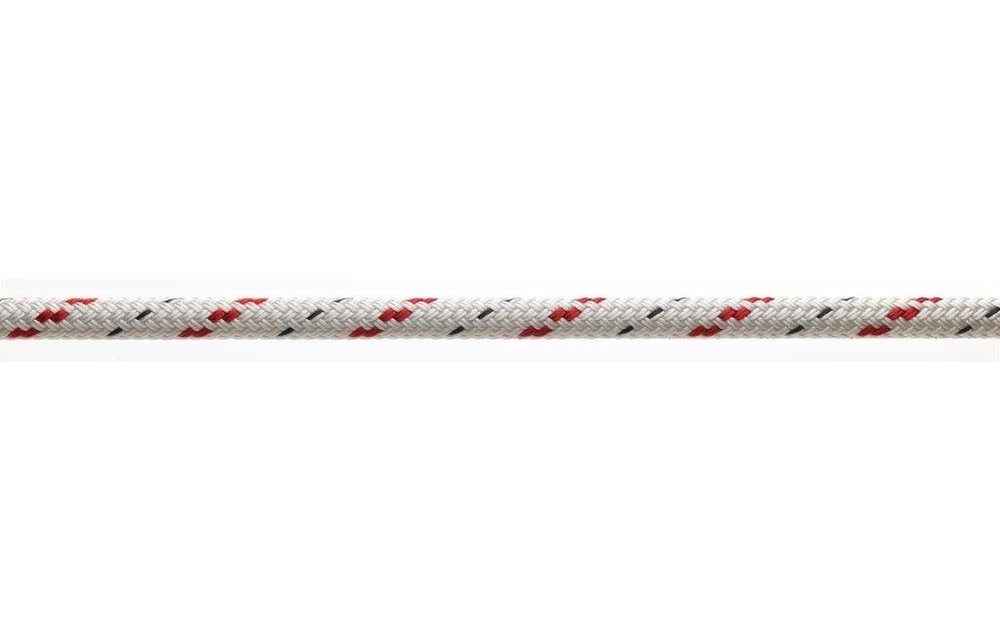 Doublebraid 10 mm wit/rood