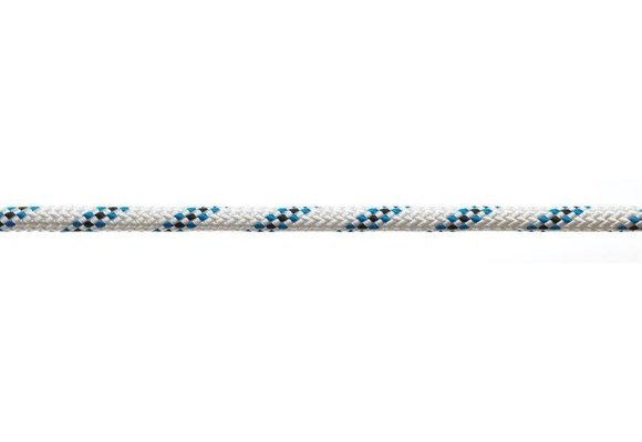 Marlowbraid 6 mm wit/blauw