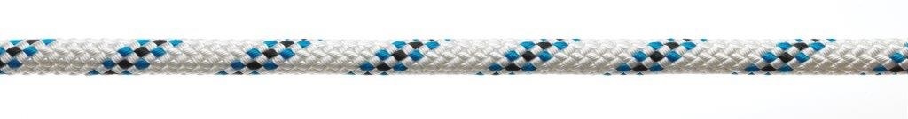 Marlowbraid 6 mm wit/blauw
