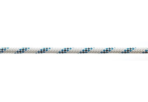 Marlowbraid 8 mm wit/blauw