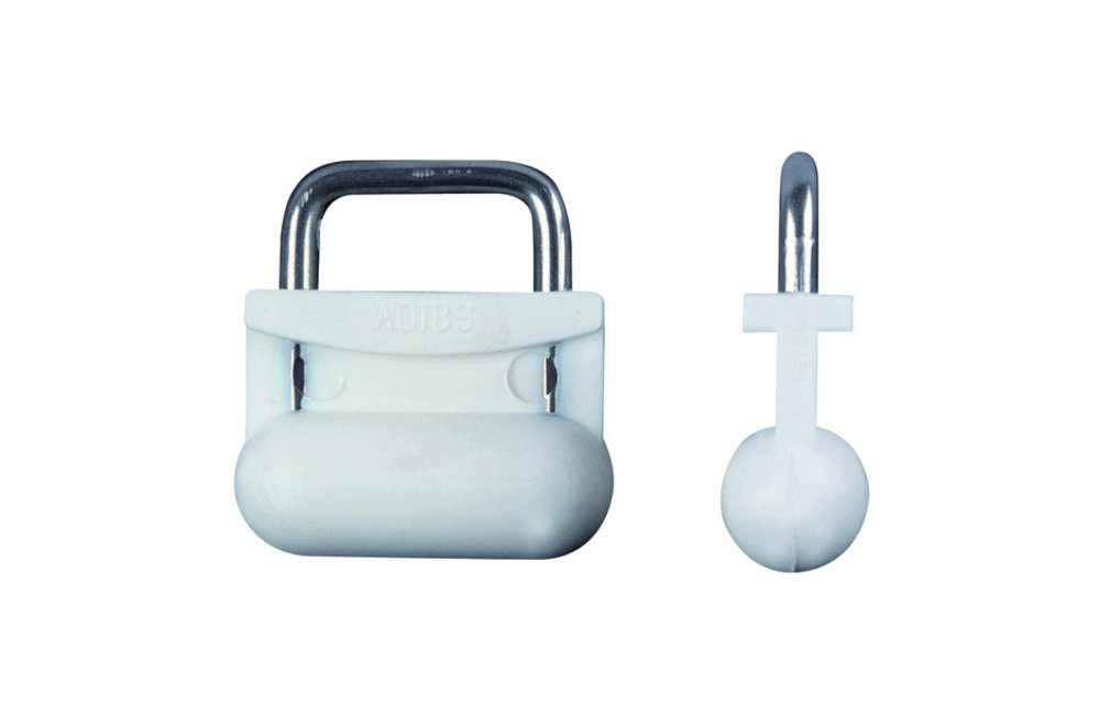 Zeilleuver internal slug nylon met RVS beugel rond 10 mm