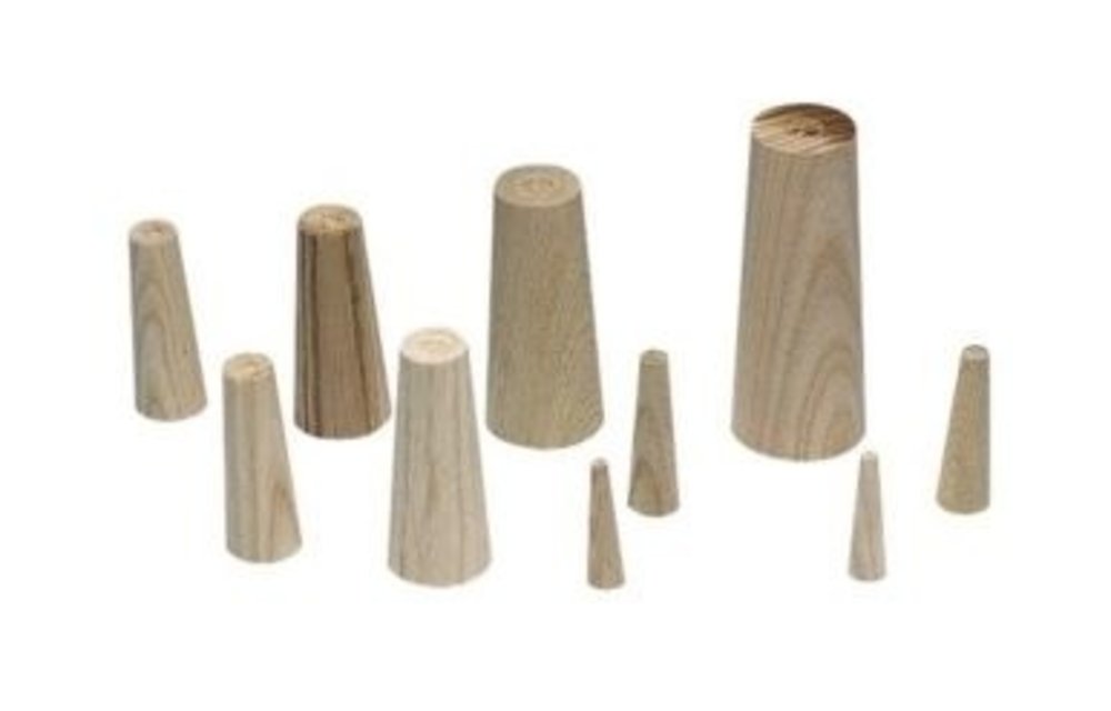 Houten pluggen set van 6 (4 lengtes)