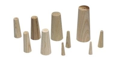 Houten pluggen set van 6 (4 lengtes)