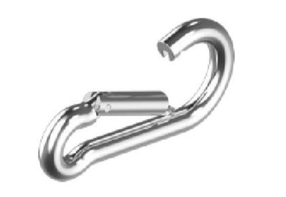 U-rope karabijnhaak standaard | RVS