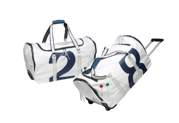 Zeildoek weekendtas op wielen Sea Boy zwart