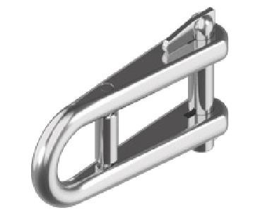 Sleutelsluiting met brug RVS 6 mm (10)