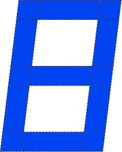 Computer 8 300 mm blauw