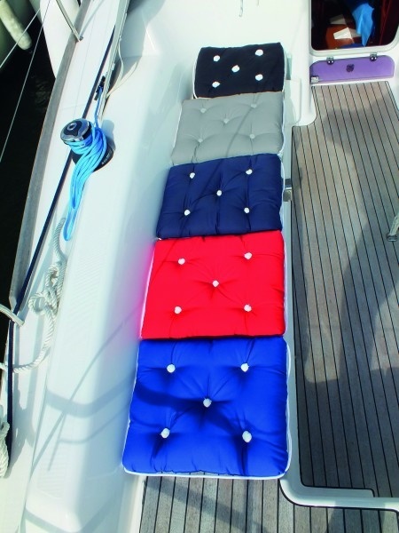 Kapok kussen dubbel marine blauw