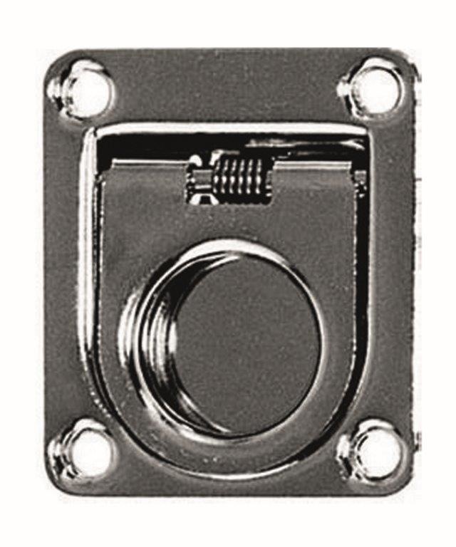 Luikring RVS met veer 44 x 38 mm