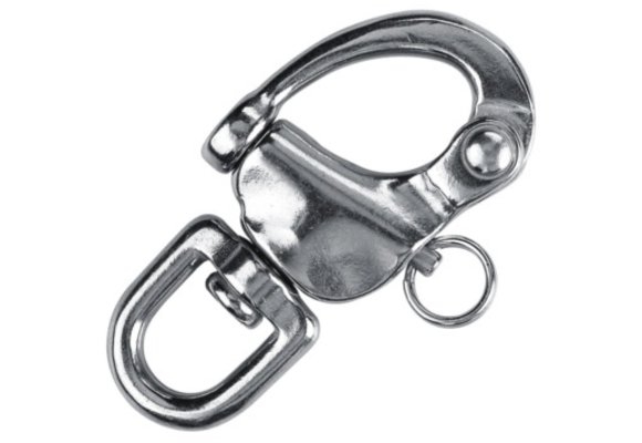 Snapsluiting RVS met wartel 70 mm