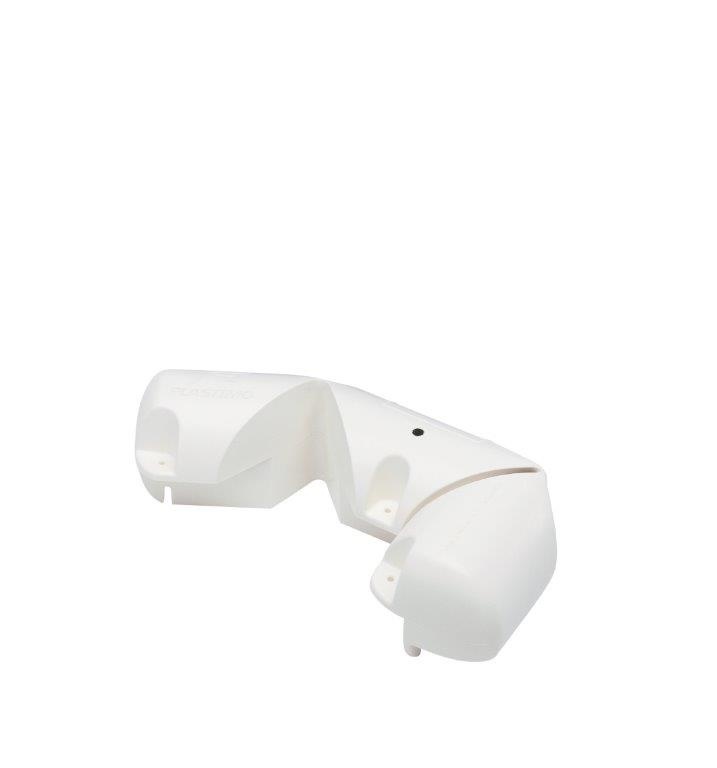 Steigerbumper driekwart rond buigbaar Ø18 x 80 cm wit