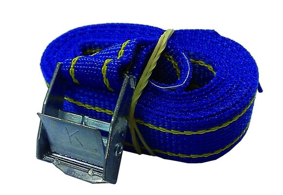 Spanband met gesp 25 mm X 4.5 meter - blauw