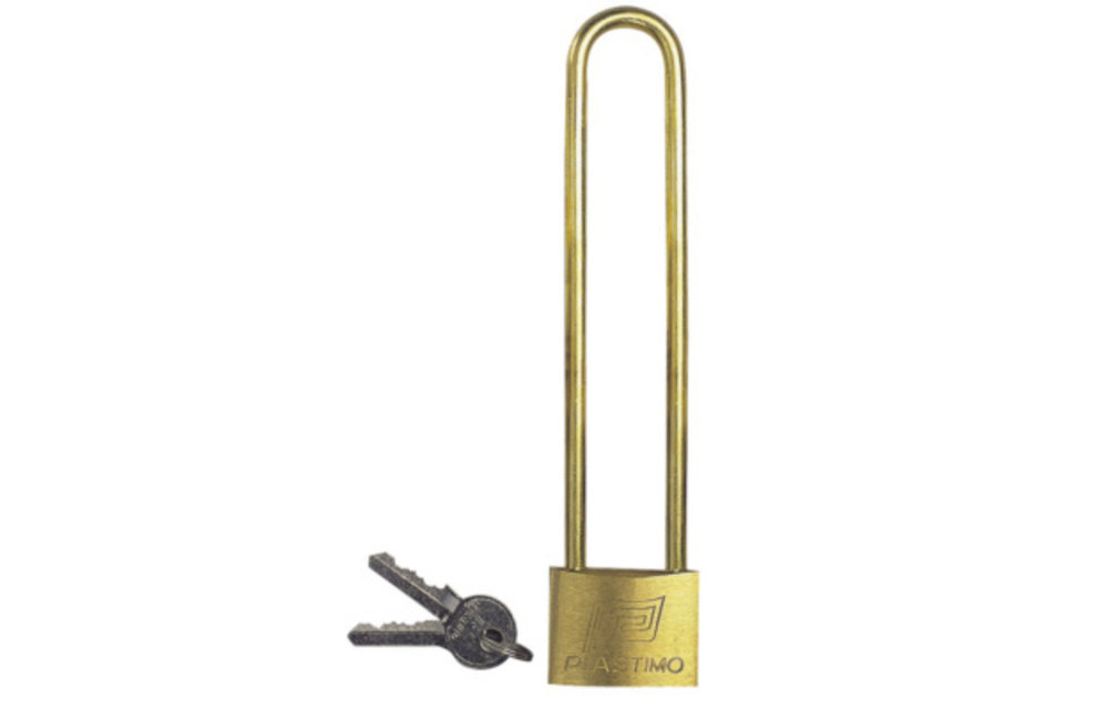 Hangslot messing 40 mm 150 mm beugel