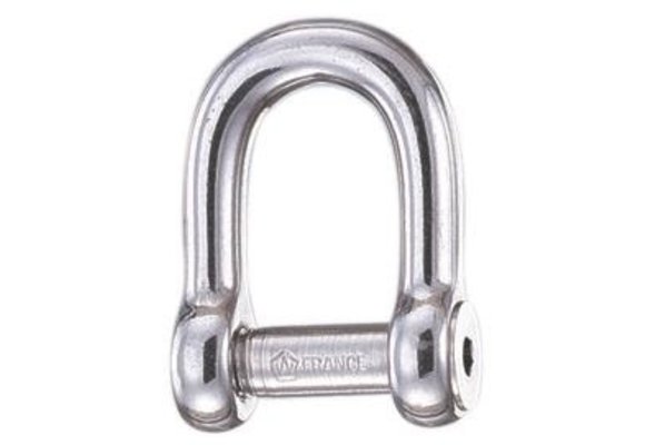 D-sluiting met inbusbout RVS 8 mm