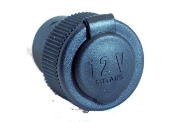 Aansteker stekkerdoos rond zwart 12V 16A