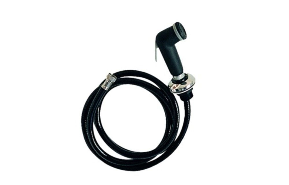 Handdouche met slang zwart