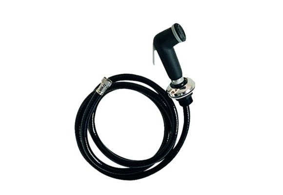 Handdouche met slang zwart