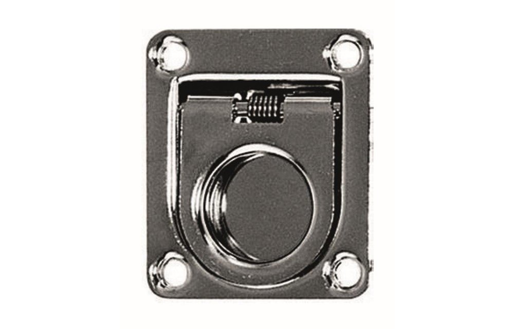 Luikring RVS met veer 65 x 55 mm