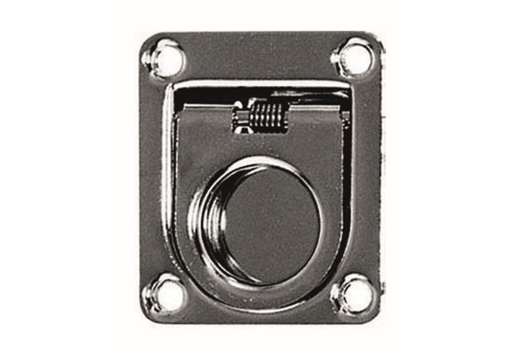 Luikring RVS met veer 65 x 55 mm