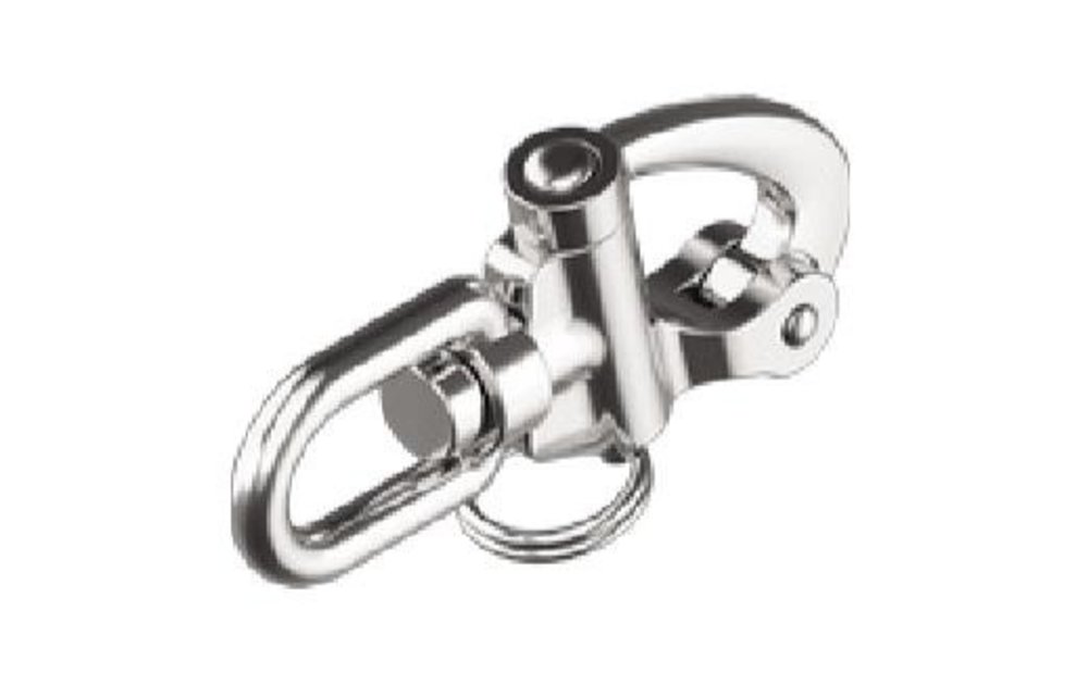 Snapsluiting met wartelend oog RVS 87 mm