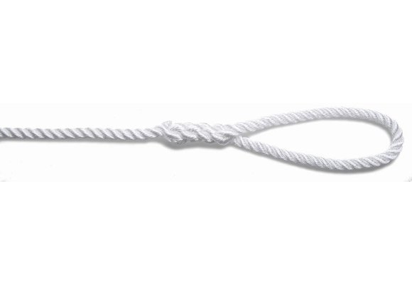 Prijslandvast met 40 cm oog 10 mm x 8 m wit