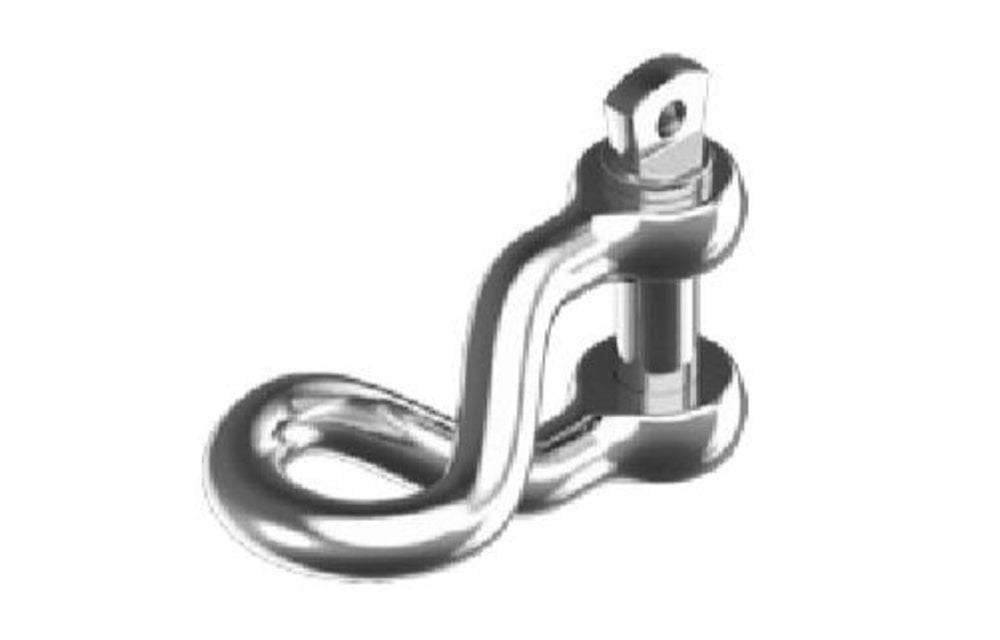 D-sluiting gedraaid RVS 5 mm (10)