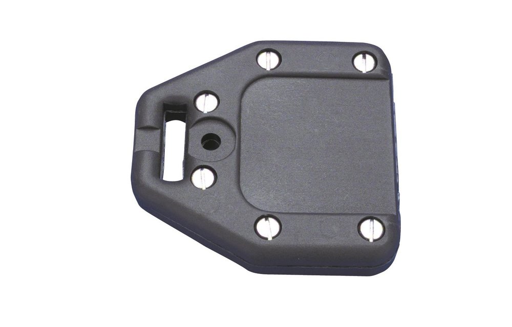 Eindstuk platte zeillat 45 x 7 mm zwart