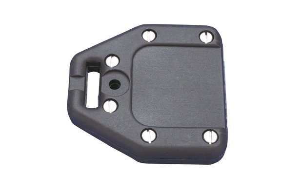 Eindstuk platte zeillat 45 x 7 mm zwart