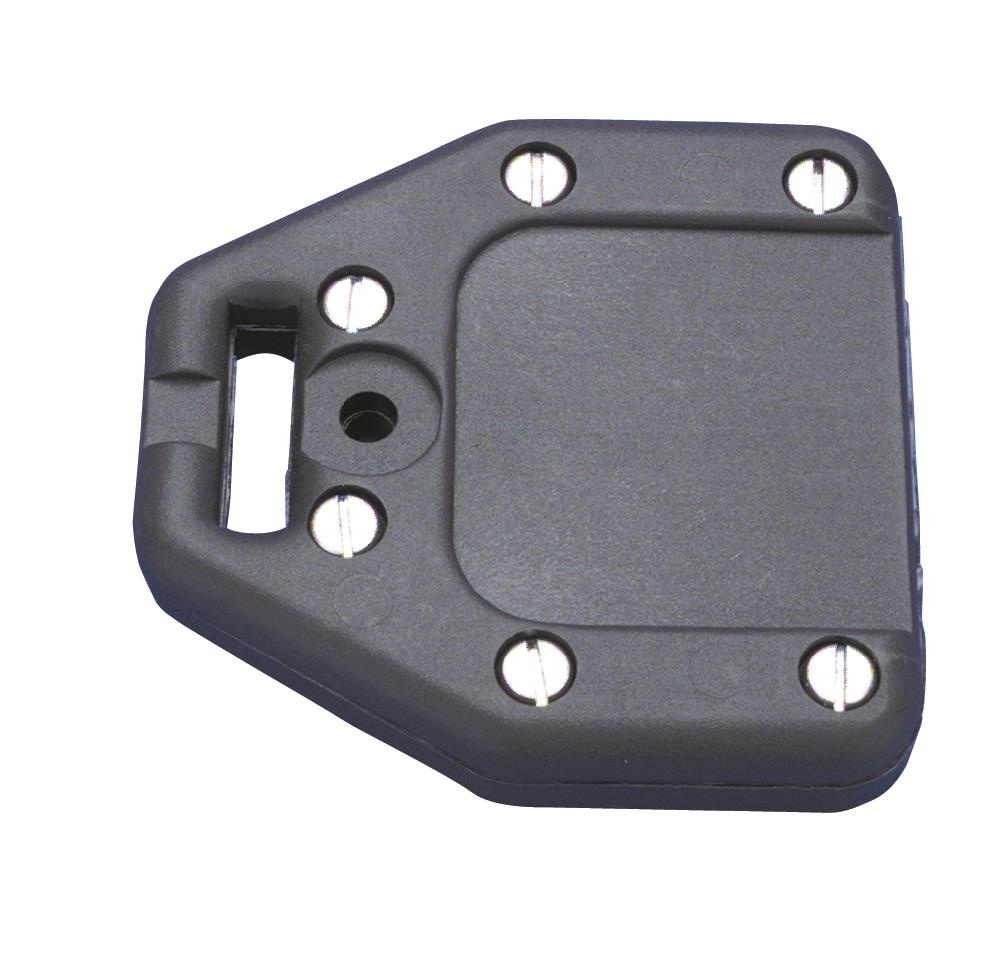 Eindstuk platte zeillat 45 x 7 mm zwart