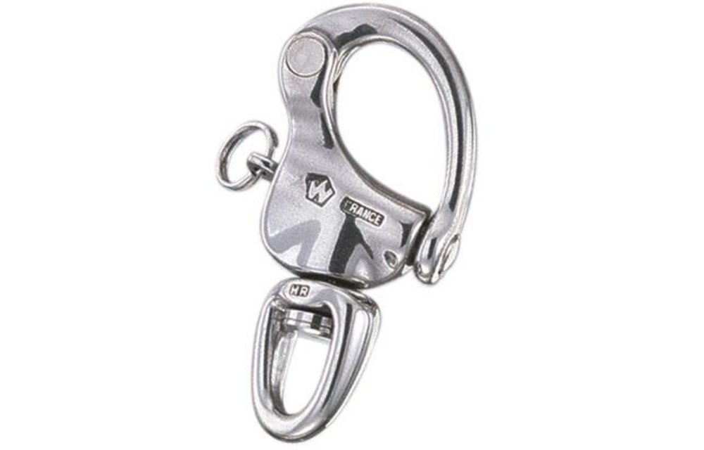 Snapsluiting HR RVS met wartelend oog 90 mm