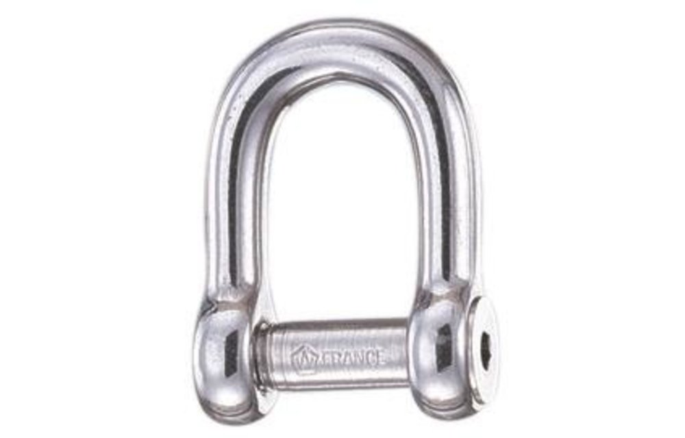 D-sluiting met inbusbout RVS 10 mm