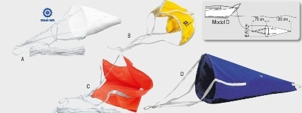 Drijfanker met 30m lijn en SOLAS keurmer