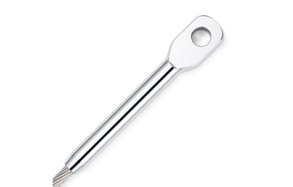 Oogterminal RVS gesmeed 3 mm, oog 6,5 mm