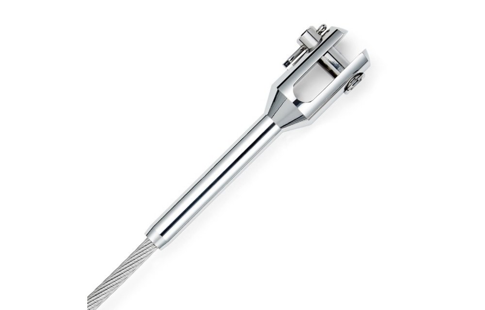 Gaffelterminal RVS gefreesd 6 mm