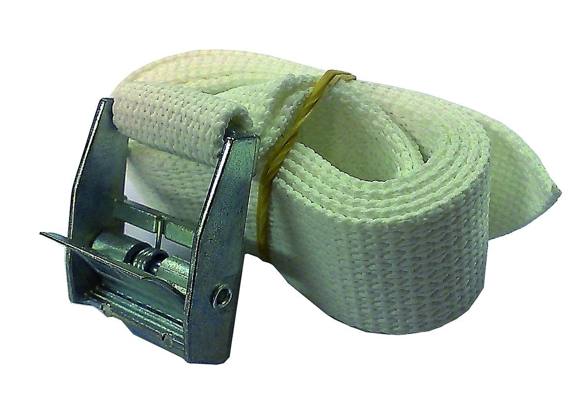 Spanband met gesp 25 mm X 1 meter - wit