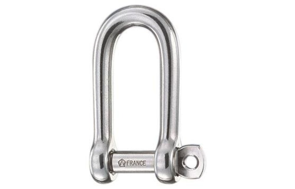 D-sluiting lang zelfborgend RVS 4 mm