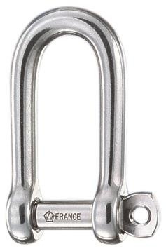 D-sluiting lang zelfborgend RVS 4 mm