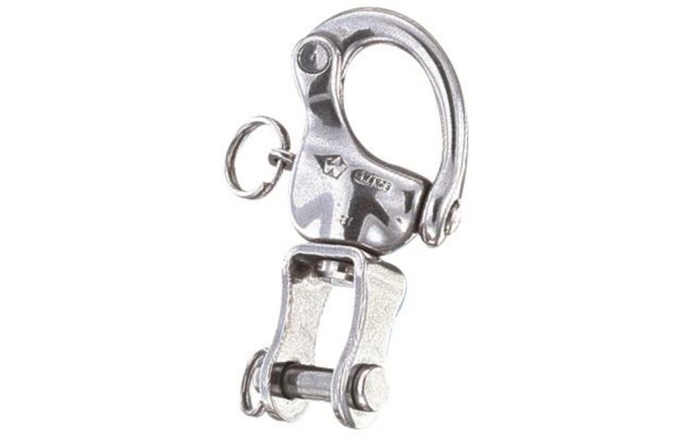 Snapsluiting HR RVS met wartelende sluiting en borstbout 70 mm