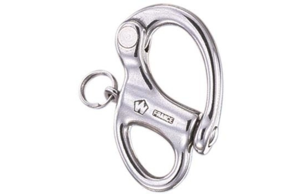 Snapsluiting HR RVS met vast oog 70 mm