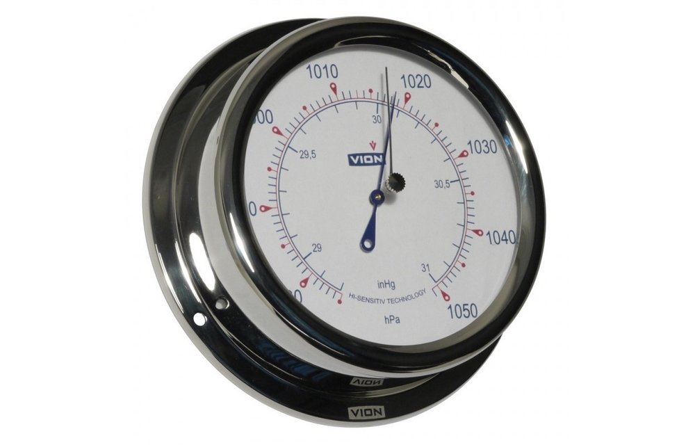 Barometer Vion RVS inclusief wandophanging Ø150 mm